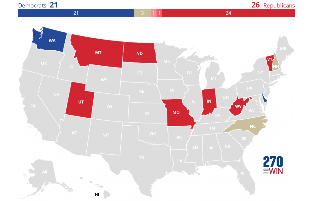 Inside Elections 202324 Governor Race Ratings 270toWin