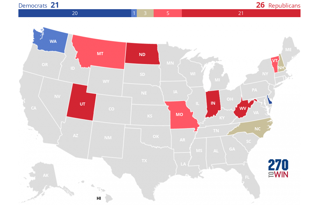 Consensus 2023 24 Gubernatorial Forecast 270towin