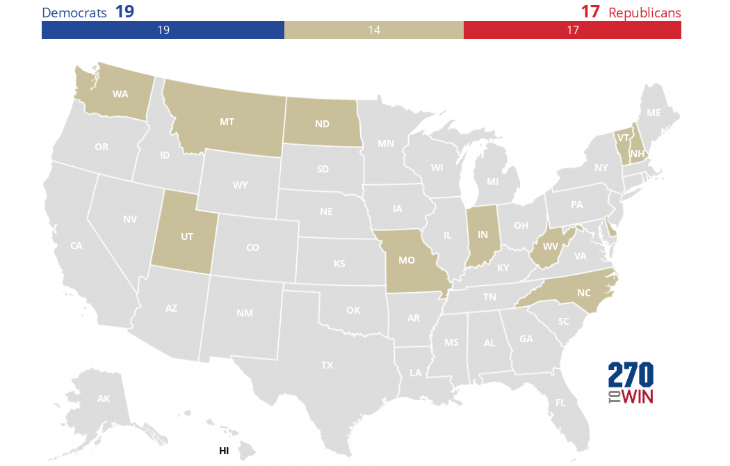 2024 Gubernatorial Elections Blank Map 270toWin