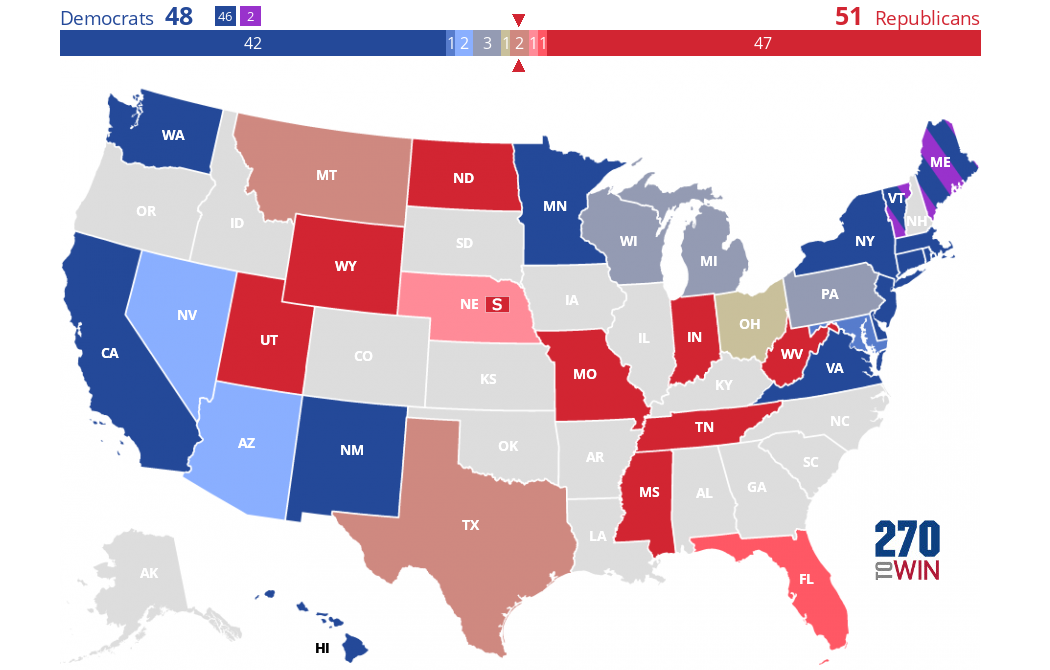 Inside Elections 2024 Senate Race Ratings 270towin