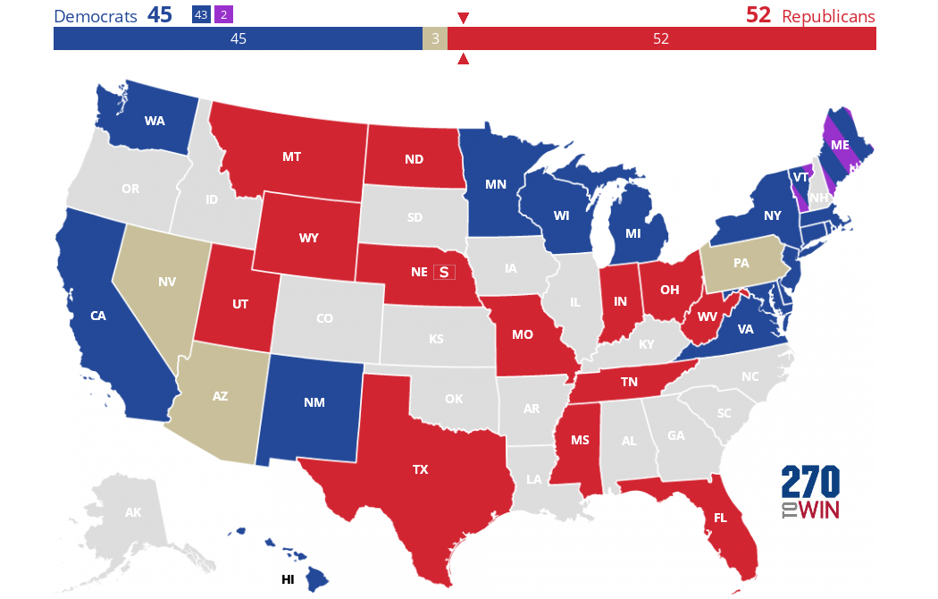 Senate Race 2024 Interactive Map Celka Carilyn