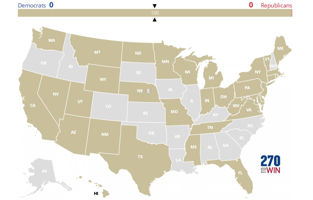 2024 Senate Elections Blank Map 270toWin