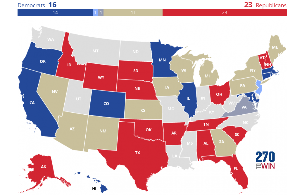 Inside Elections 2025-26 Governor Ratings