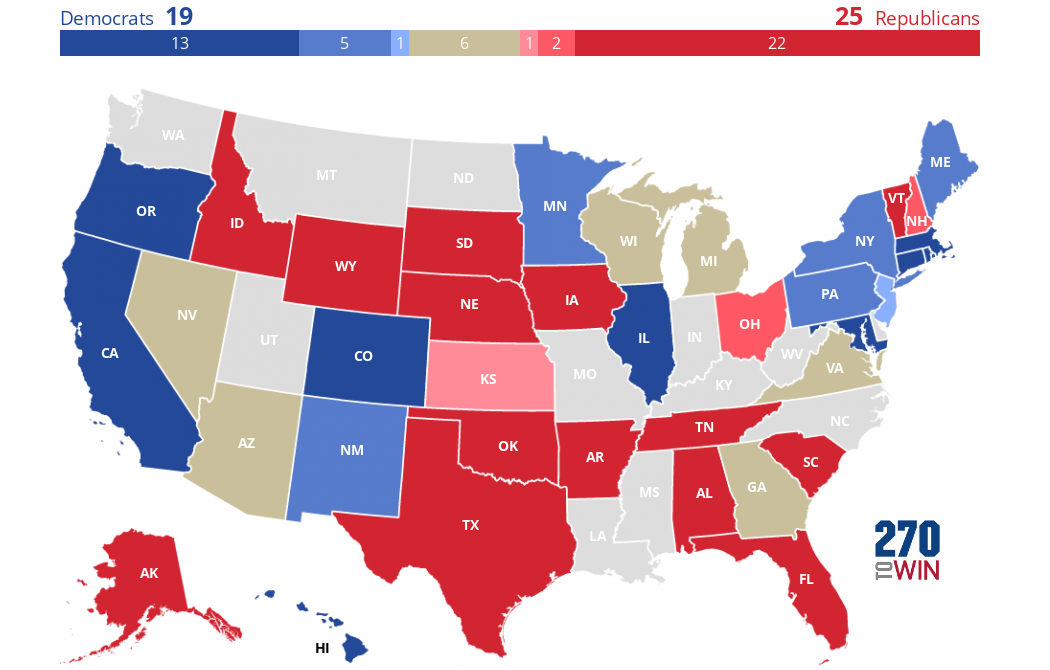 Cook Political Report 2025-26 Governor Ratings