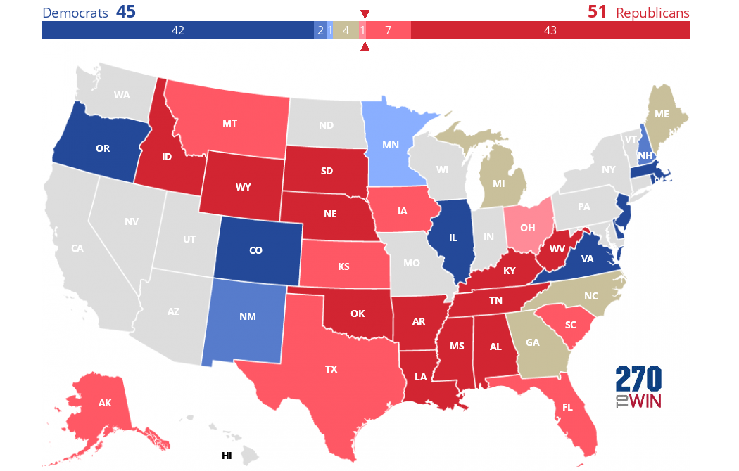 2026 Senate Election Forecast Maps - 270toWin