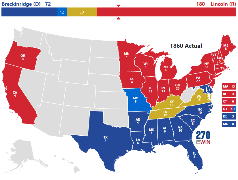 The Election Of 1860 The North And