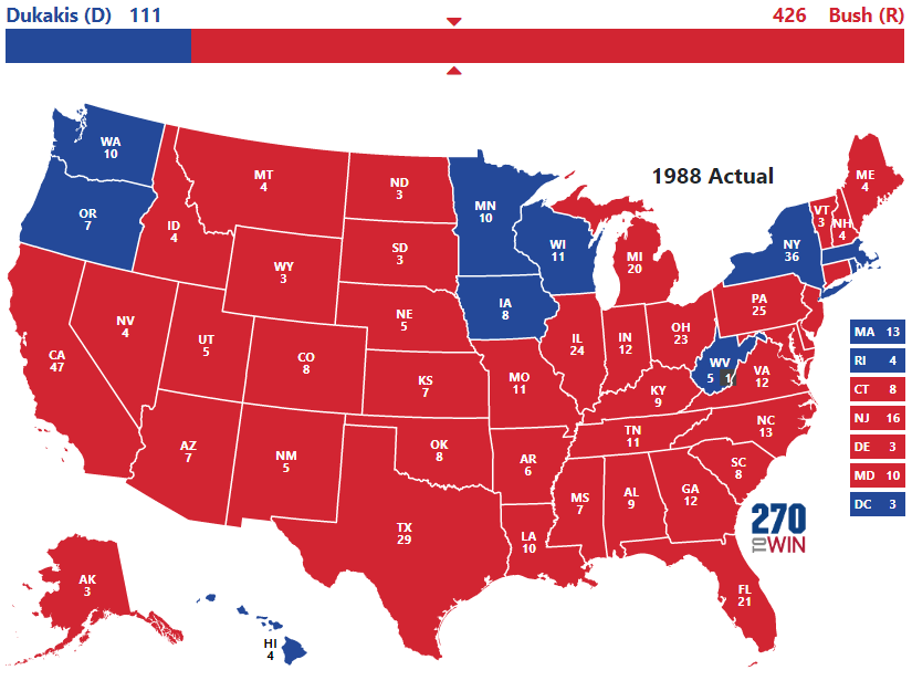 Presidential Election of 1988 270toWin
