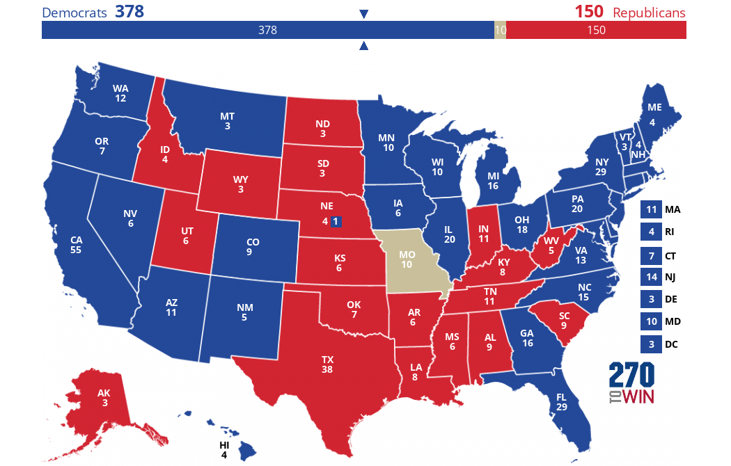 2024 Presidential Election Interactive Map