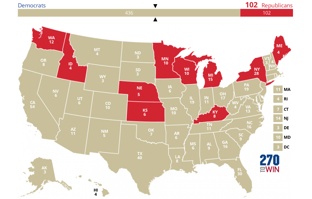 Electoral College Map 2024