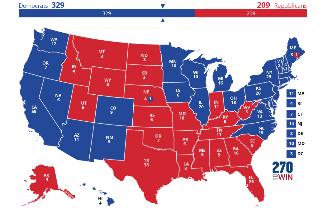 Current Electoral College Map 2024 Cami Marnie