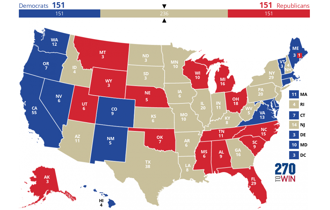538 Presidential Polls State Map 2024 Dodi Raeann