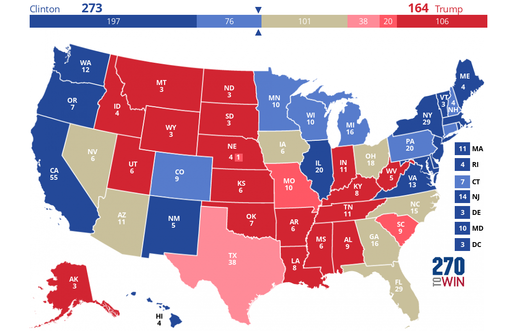 Race4 2016 Electoral College Projection   270toWin