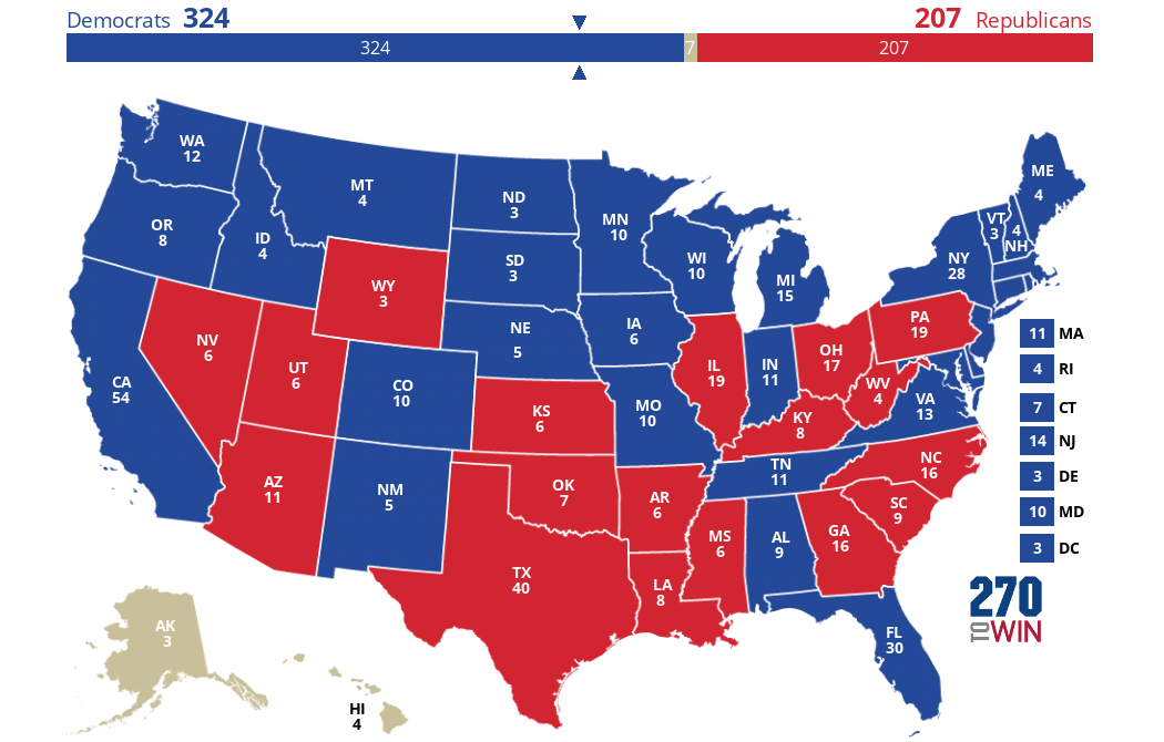 2024 Presidential Election Interactive Map