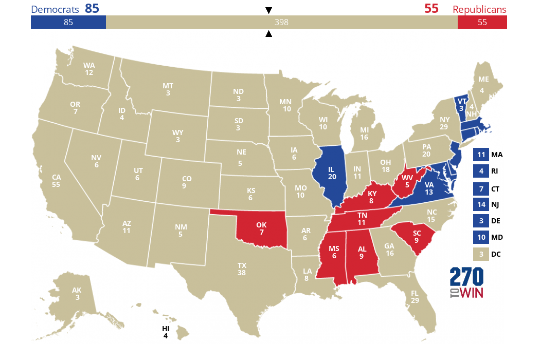 2024 Electoral College Map Based On Polls Corly