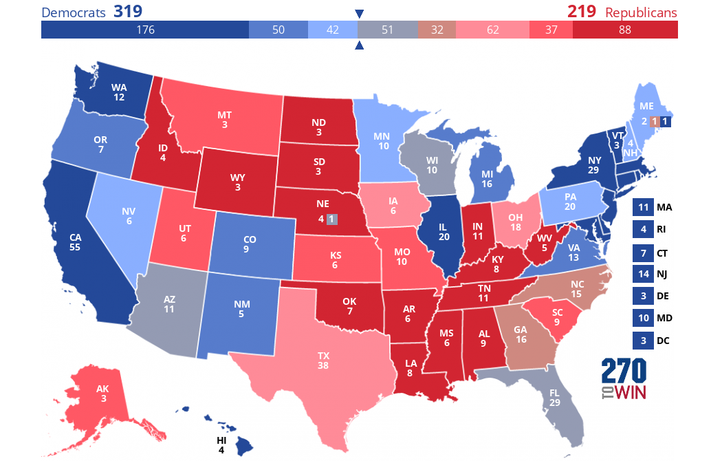 2024 Presidential Election Interactive Map