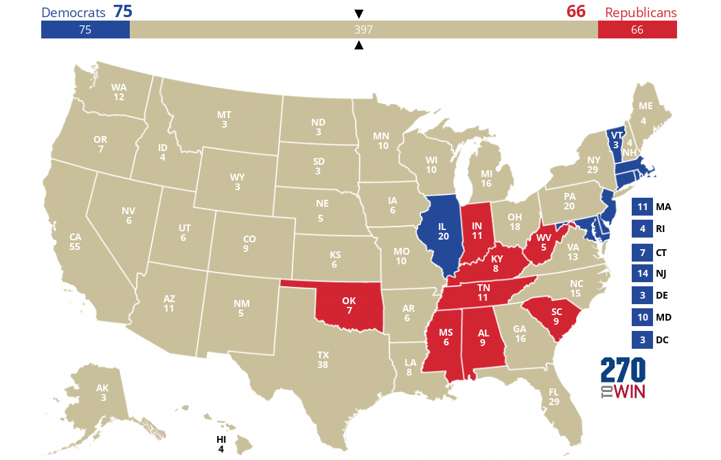 2024 Red Blue State Map - United States Map