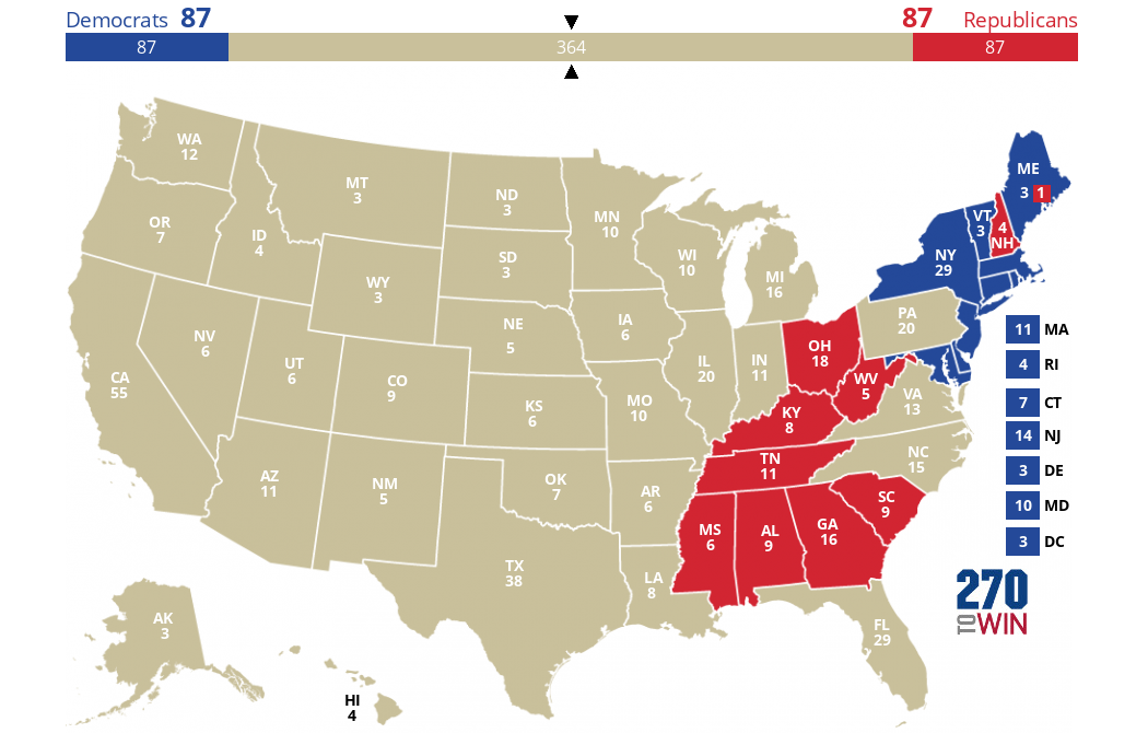 Electoral College Map 2024