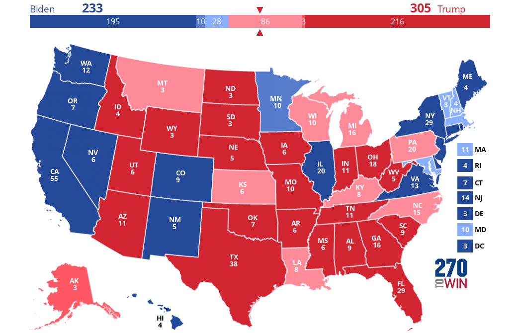 Current Polls By State Map Map