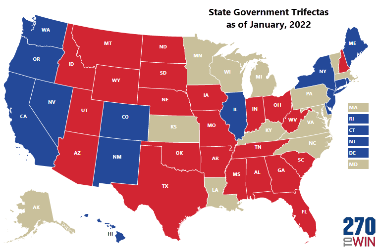 State Government Trifectas - 270toWin