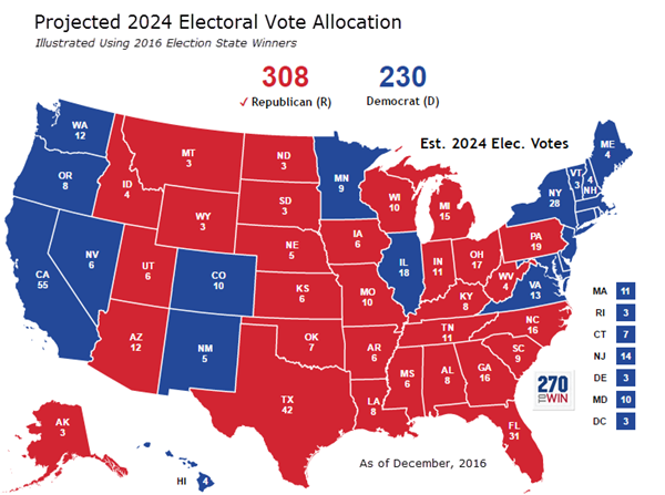 First Look: Projected 2024 Electoral Vote Allocation - 270toWin