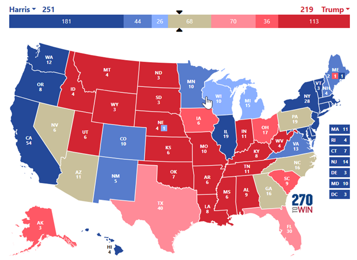 Harris Vs Trump Polls 2024 Map Emili Inesita