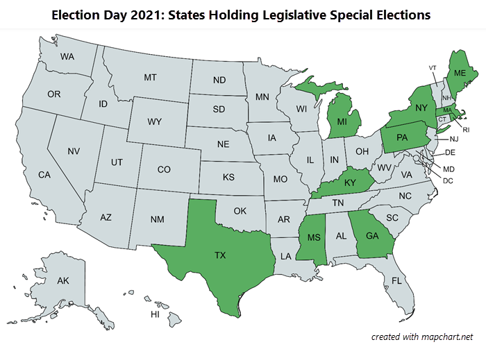 Election Day 2021 State Legislative Special Elections 270toWin