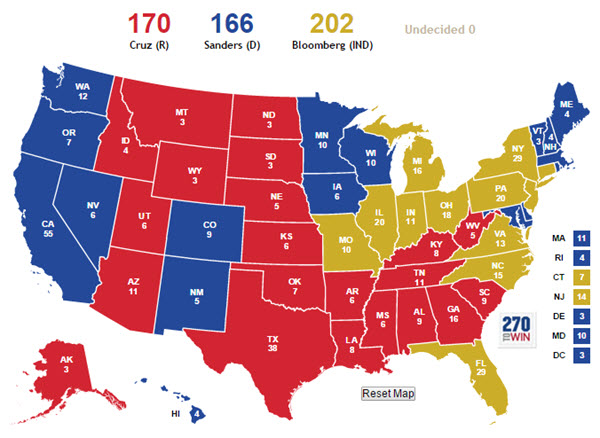 Mayor Bloomberg and the Electoral Map - 270toWin